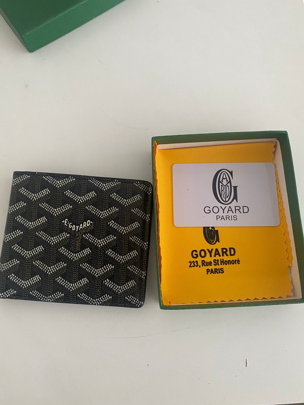 Goyar pasjeshouder/portemonnee met Doos, Sieraden, Tassen en Uiterlijk, Portemonnees, Nieuw, Overige merken, Zwart, Leer, Ophalen of Verzenden