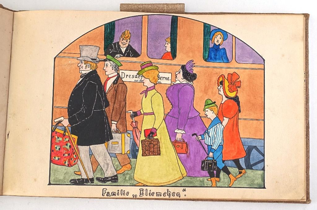 Schetsboek met 13 tekeningen in Jugendstil-stijl Rud. Haak, Antiek en Kunst, Ophalen of Verzenden