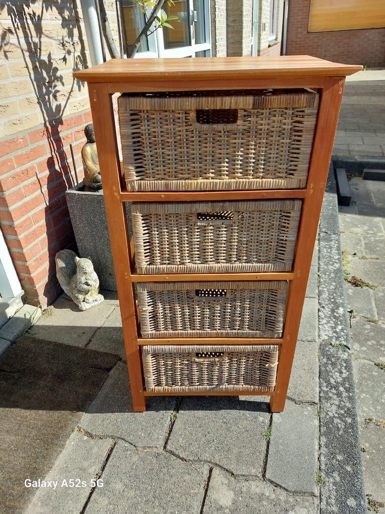 Vier  laden kastje., Huis en Inrichting, Kasten | Ladekasten, Ophalen, Gebruikt, 50 tot 100 cm, Minder dan 100 cm