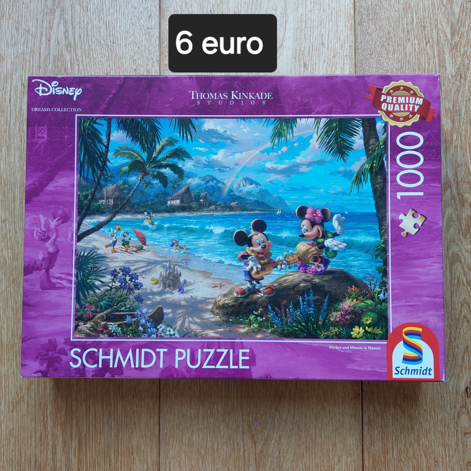 puzzel Mickey en Minnie van Thomas Kinkade 1000 stukjes, Hobby en Vrije tijd, Denksport en Puzzels, Ophalen of Verzenden, 500 t/m 1500 stukjes