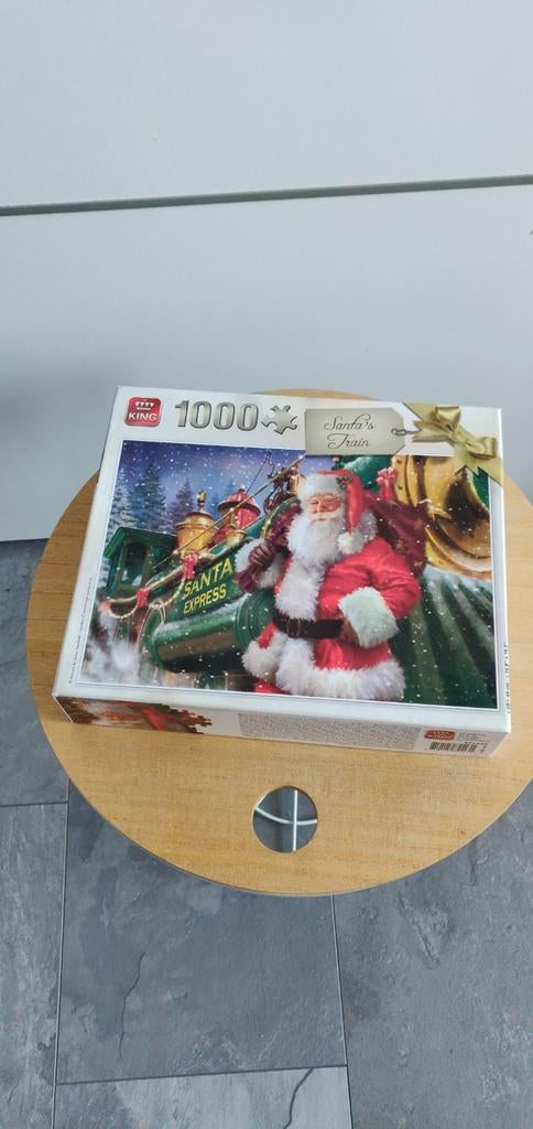 King Kerstpuzzel 1000 stukjes - Santa's Train, Ophalen, 500 t/m 1500 stukjes, Nieuw, Legpuzzel