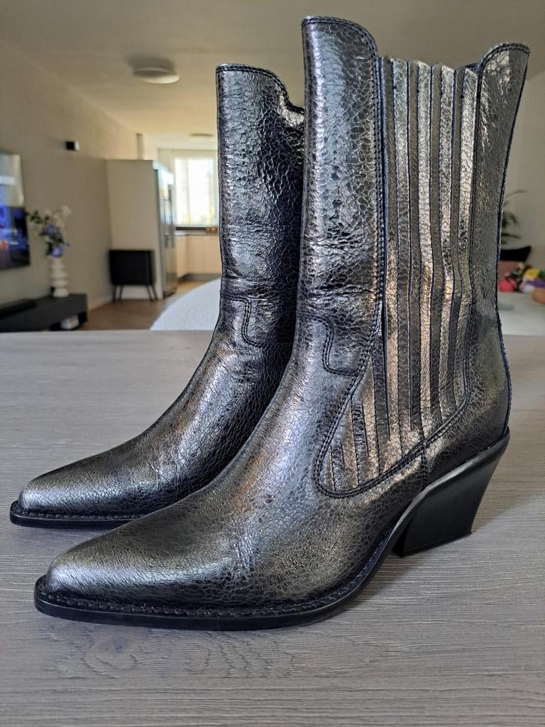 Bronx Enkellaars Metallic Brush maat 39, Ophalen, Bronx, Overige kleuren, Lage of Enkellaarzen