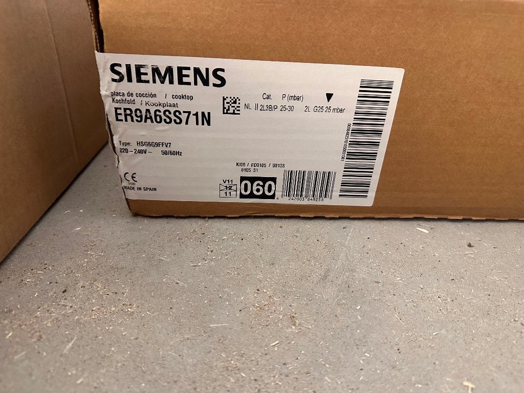 Siemens ER9A6SS71N gaskookplaat StudioLine - NIEUW in doos, Ophalen, Nieuw, Inbouw, Gas