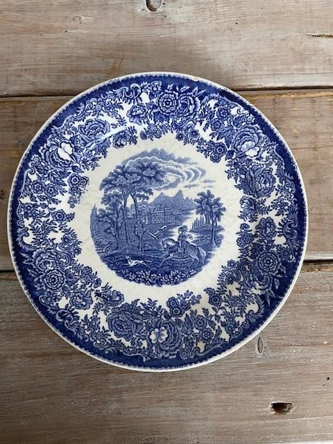 Oud bord Delfts blauwe kleur. Amazone. Petrus Regout & Co., Ophalen