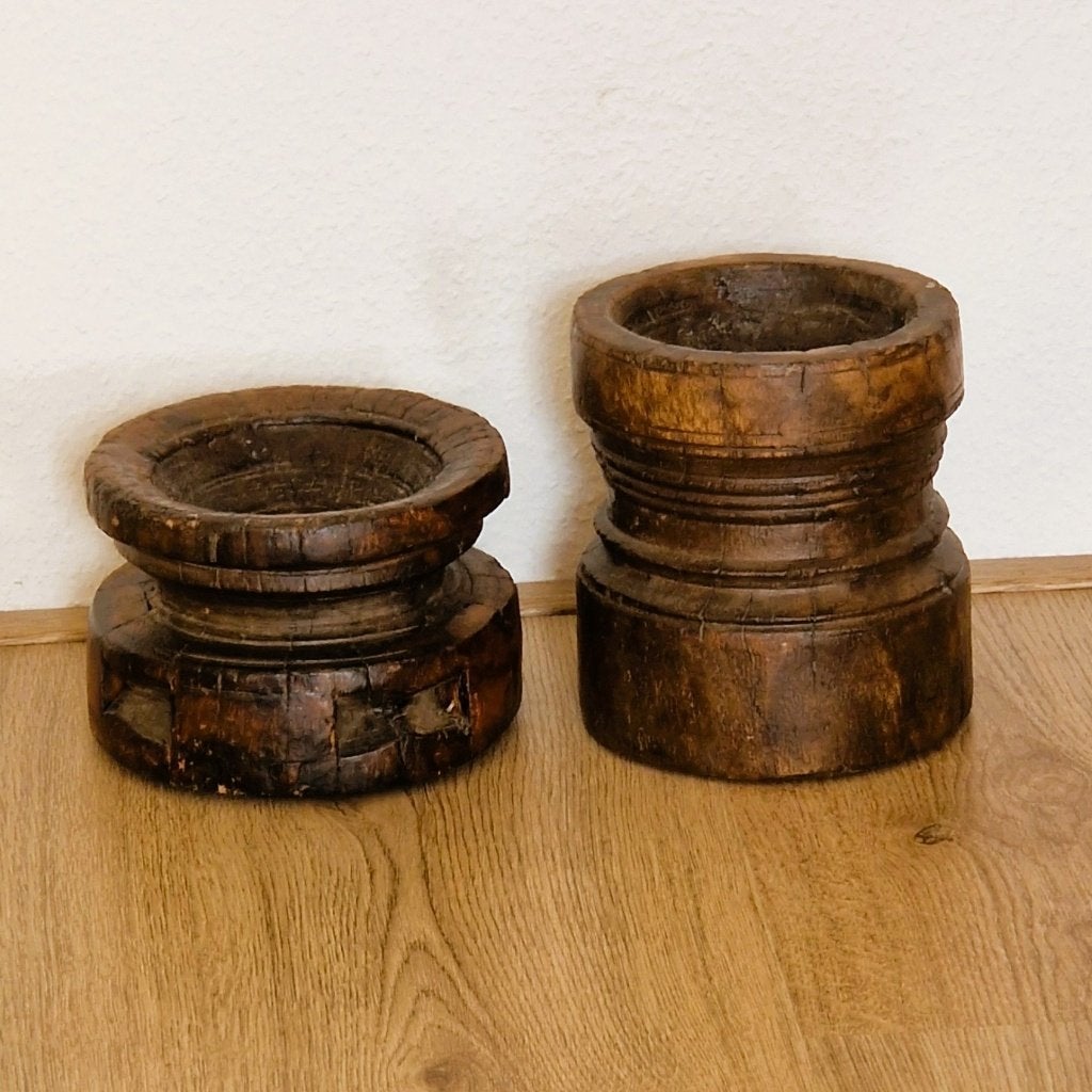 Set kandelaars {zonder kaarsen}, Ophalen, Gebruikt, Bruin, Overige merken