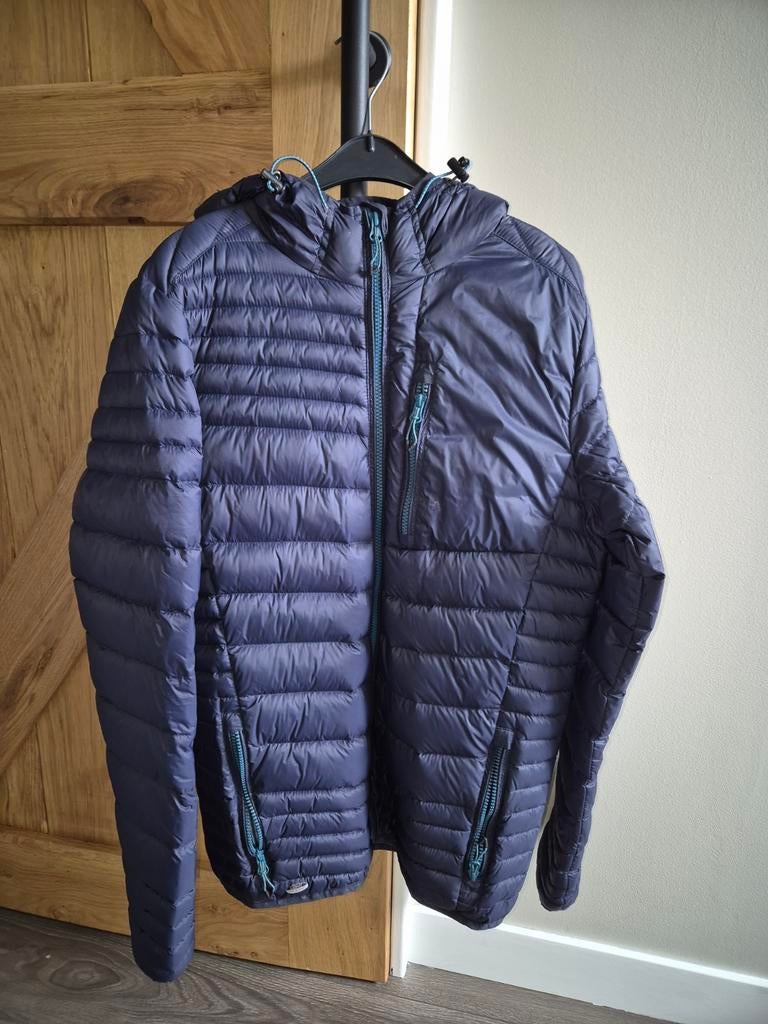 Human Nature donsjas, Kleding | Heren, Jassen | Winter, Zo goed als nieuw, Maat 46 (S) of kleiner, Blauw, Ophalen of Verzenden
