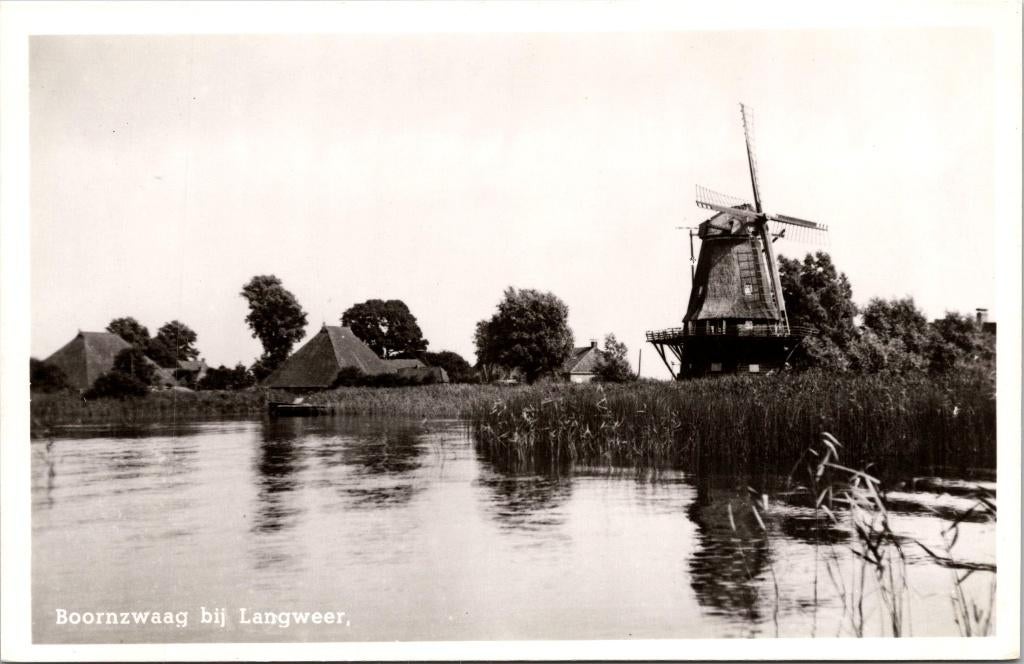 Boornzwaag bij Langweer, Verzenden, 1960 tot 1980, Ongelopen, Friesland