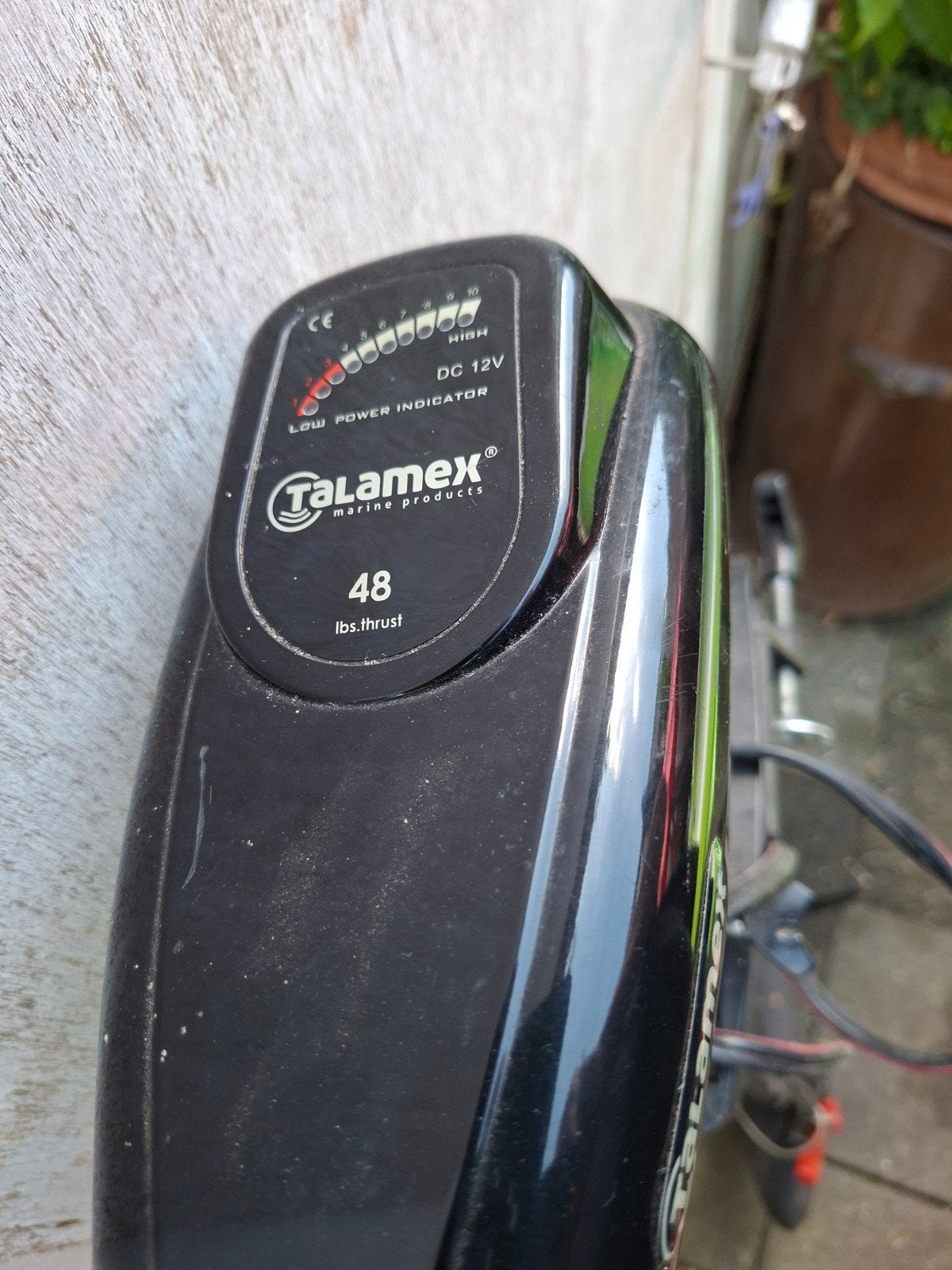 Talamex 48 lbs.thrust elektrische buitenboordmotor, Watersport en Boten, Buiten- en Binnenboordmotoren, Ophalen, Gebruikt, Minder dan 5 pk