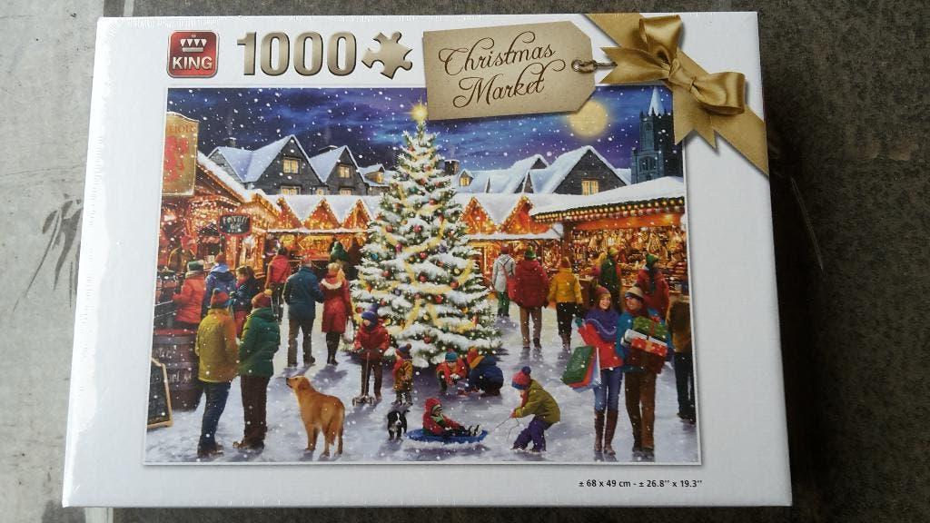 Christmas Market kerstpuzzel puzzel 1000 stukjes nieuw, Ophalen of Verzenden, 500 t/m 1500 stukjes, Nieuw, Legpuzzel