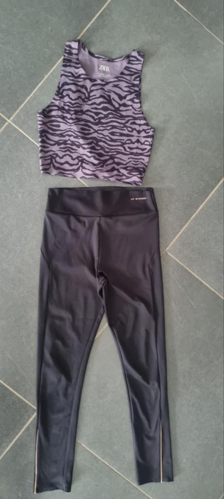 Zara Sportset: Croptop en Legging.maat 164, Kleding | Dames, Sportkleding, Ophalen of Verzenden, Maat 34 (XS) of kleiner, Zara