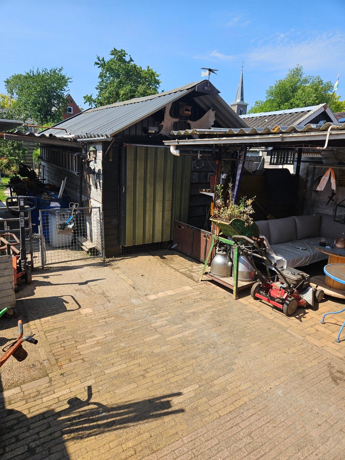 gratis garage, Tuin en Terras, Tuinhuizen, Gebruikt, 3 ramen of meer, Schuur, Ophalen of Verzenden