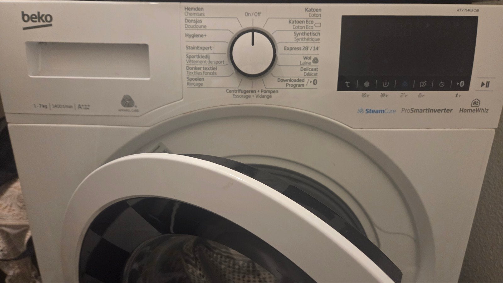 Beko WTV 7349 CSB Wasmachine - 7kg, 1400 t/min, A+++, Ophalen, Zo goed als nieuw, Voorlader, Energieklasse A of zuiniger