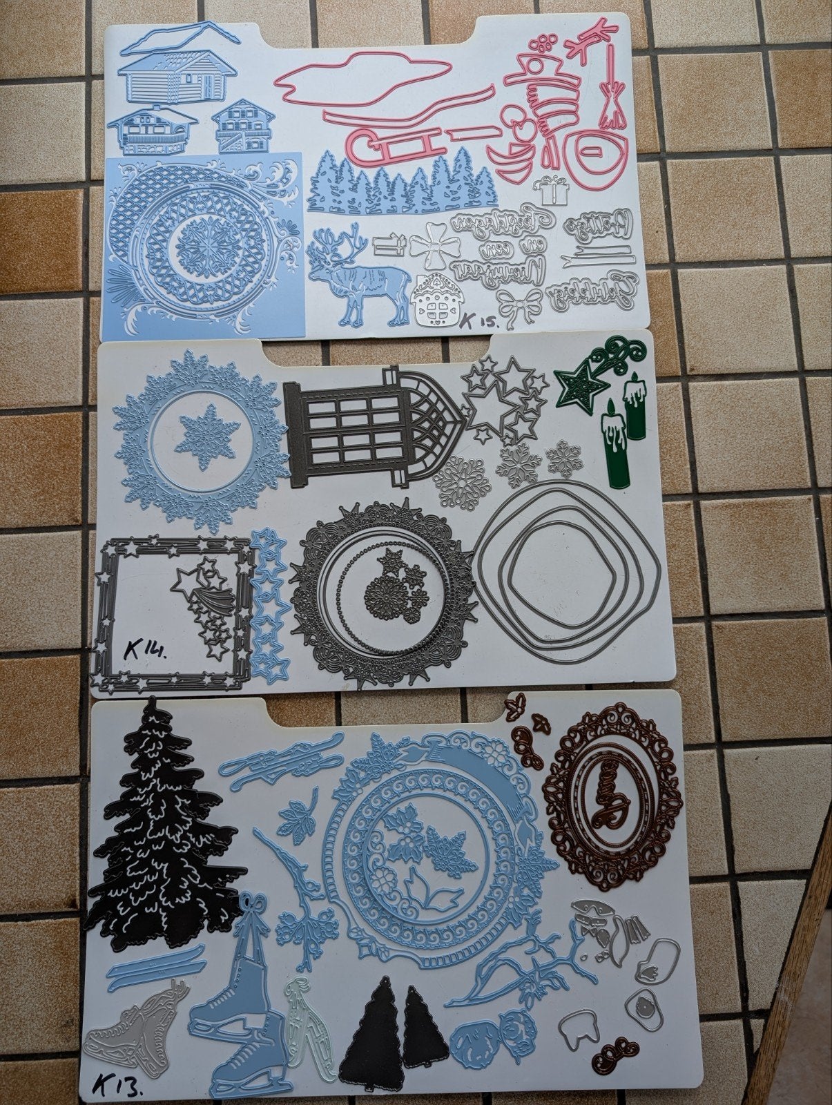 Diverse snijmallen voor kerst en winter thema's, Ophalen, Gebruikt, Kerst