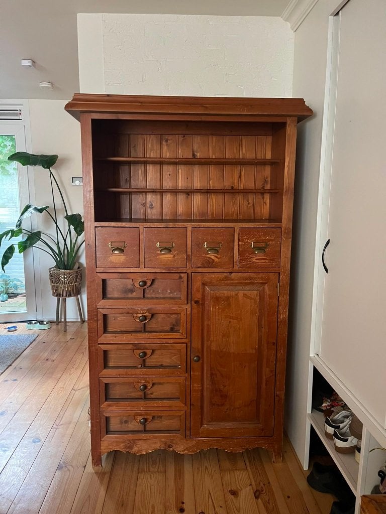 Vintage apothekerskast, Ophalen, Gebruikt