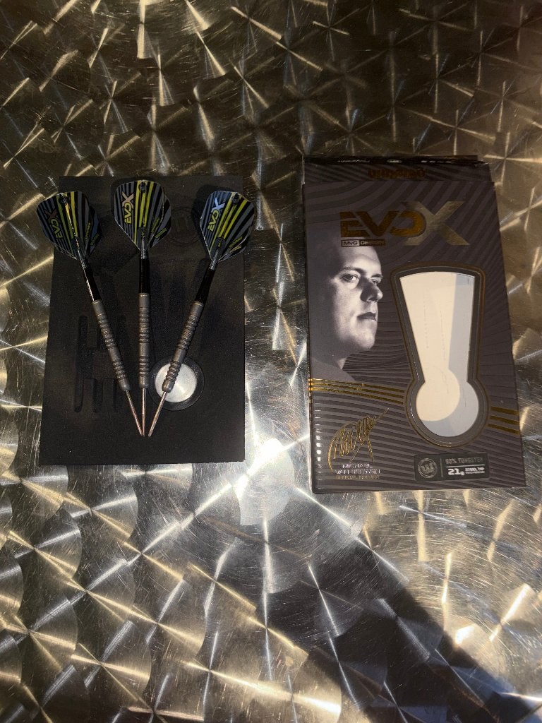 michael van gerwen evo X 21 grams dartpijlen, Ophalen of Verzenden, Zo goed als nieuw, Pijlen