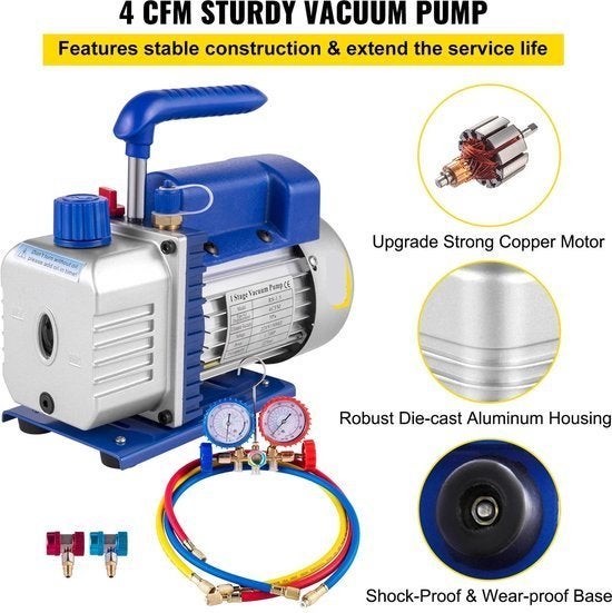 Vacuümpomp - Koelmiddel Vacuümpomp - HVAC-koeling - Droogpom, Corvance B.V., Verzenden, Nieuw, Corvancebol@gmail.com