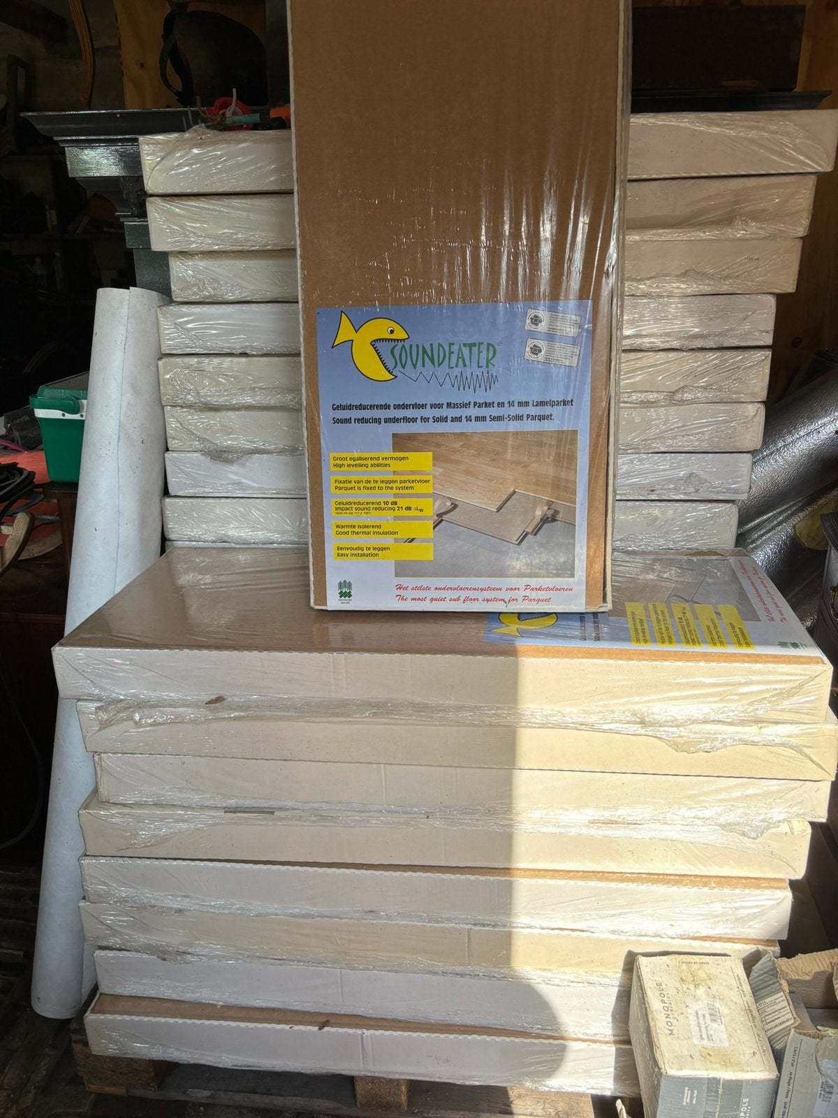 Ondervloer geluids isolatie -10DB !, Ophalen, Overige materialen, 50 tot 150 cm, Nieuw
