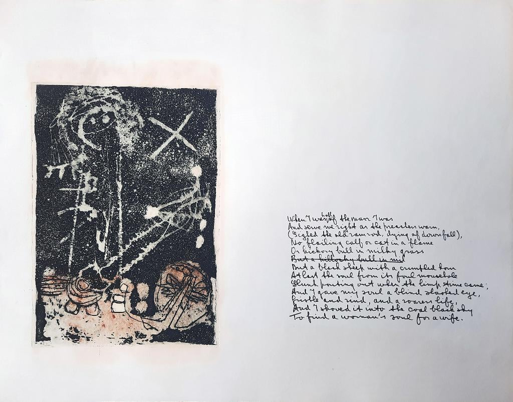 When I was a half of the man - Kunstenaar: Jan Montyn, Ophalen, 61 cm, 66 cm, Met tekst