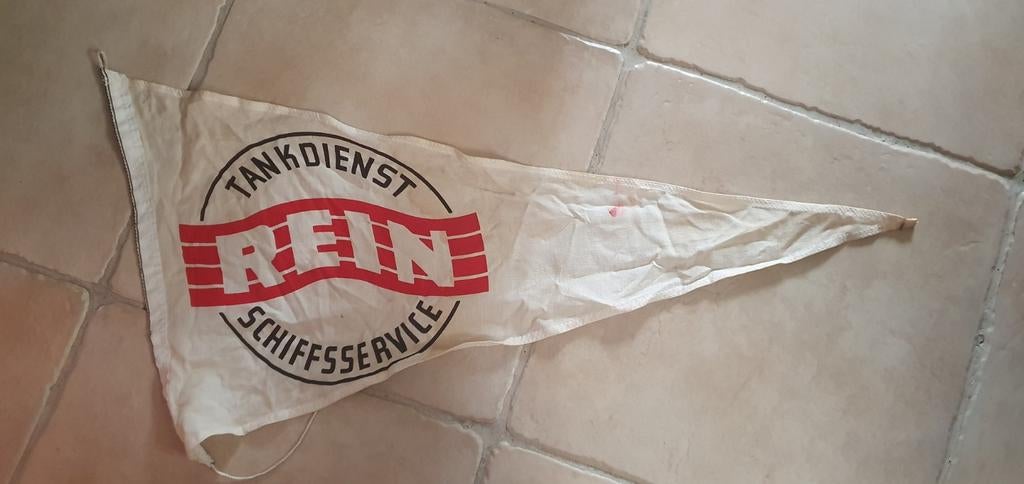 Vintage scheepsvlag wimpel van tankdienst T.Rein, Ophalen of Verzenden, Gebruikt, Overige typen