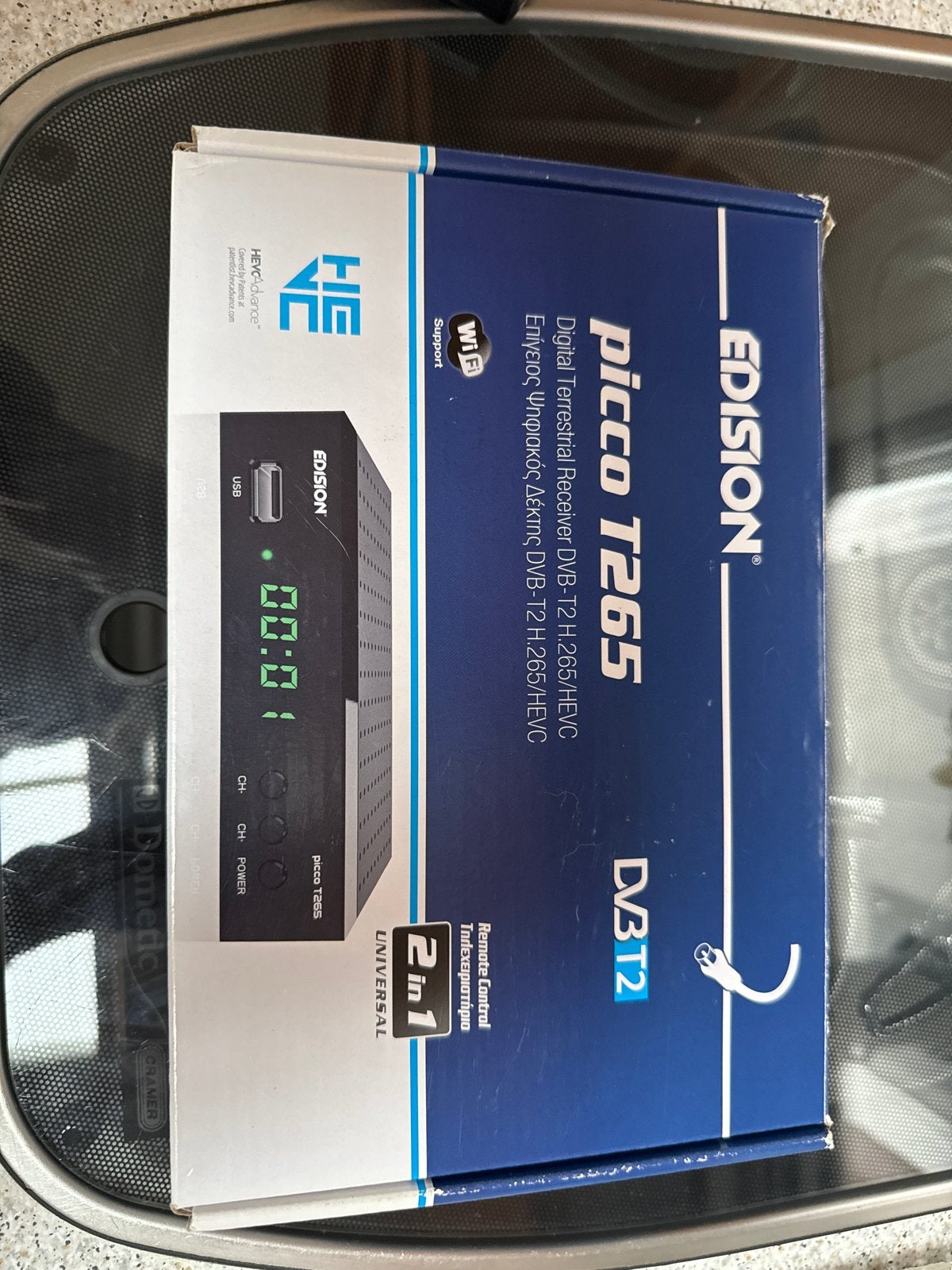 Edision Picco T265 DVB-T2 Dig. Ontvanger met HDTV antenne, Ophalen of Verzenden, Zo goed als nieuw, Decoder