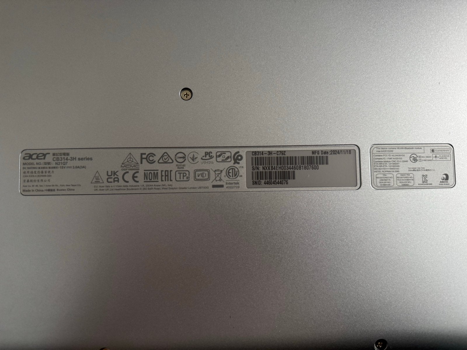 Acer Chromebook 314 - Nieuwstaat met hoes en oplader, Computers en Software, Ophalen, Nieuw, 14 inch