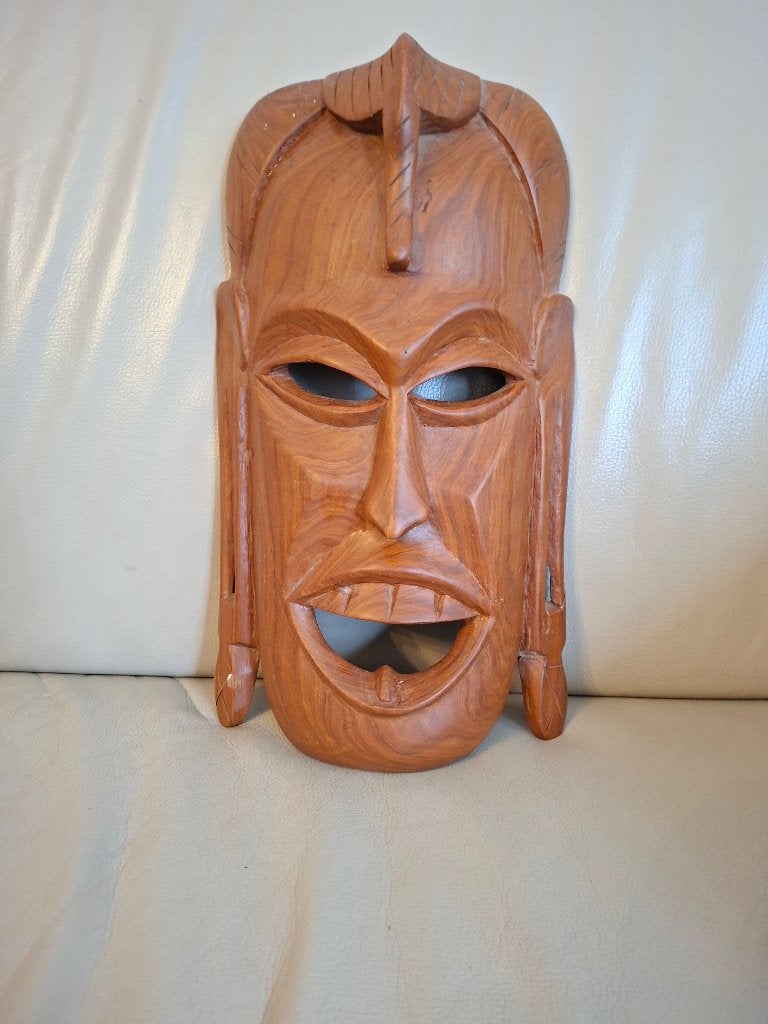 Zuid-Afrikaansche Houten masker, Antiek en Kunst, Verzenden, Masker, Handgemaakt, 20 - 50 cm