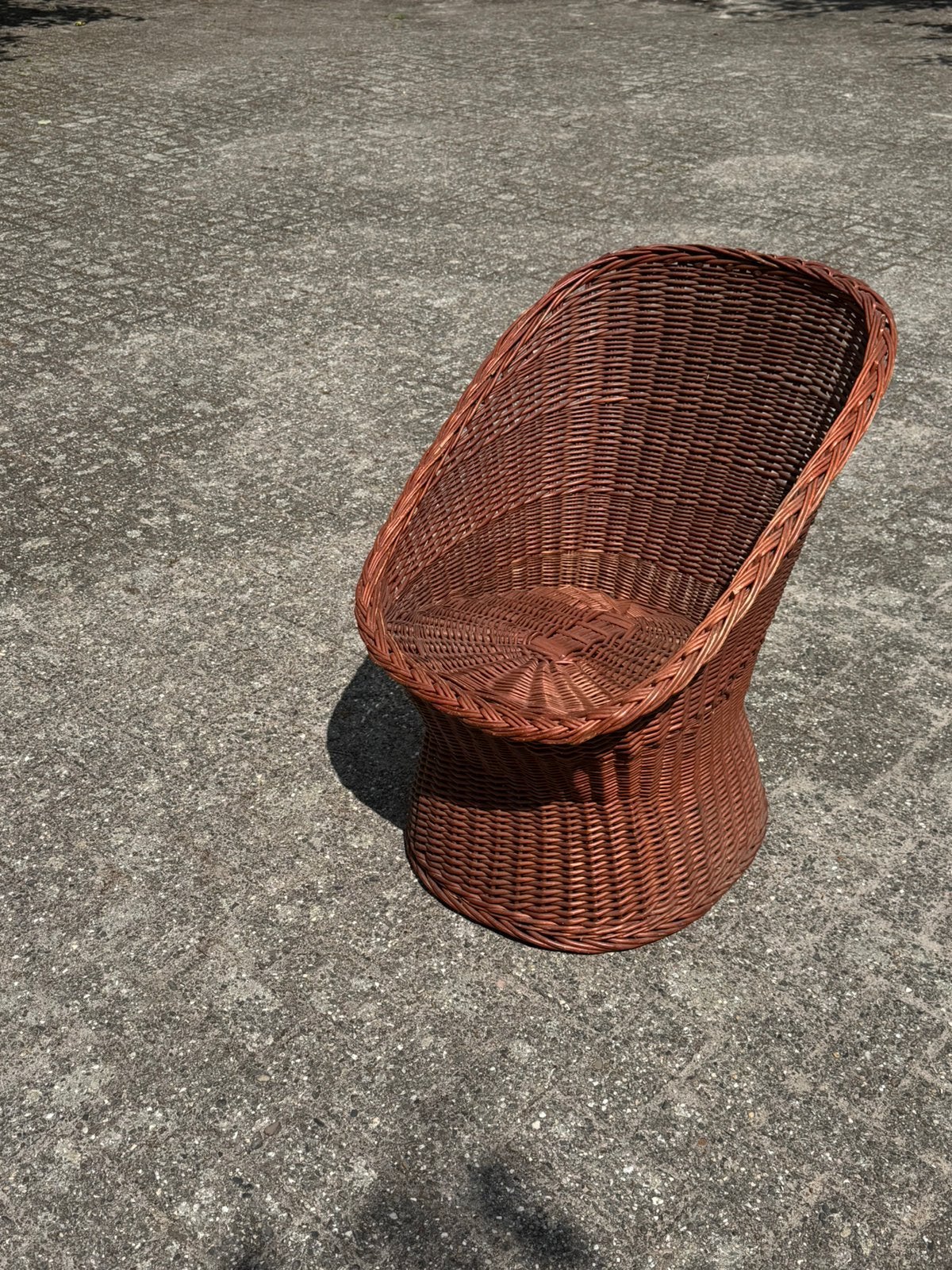 Vintage rotan kuipstoel, Antiek en Kunst, Ophalen