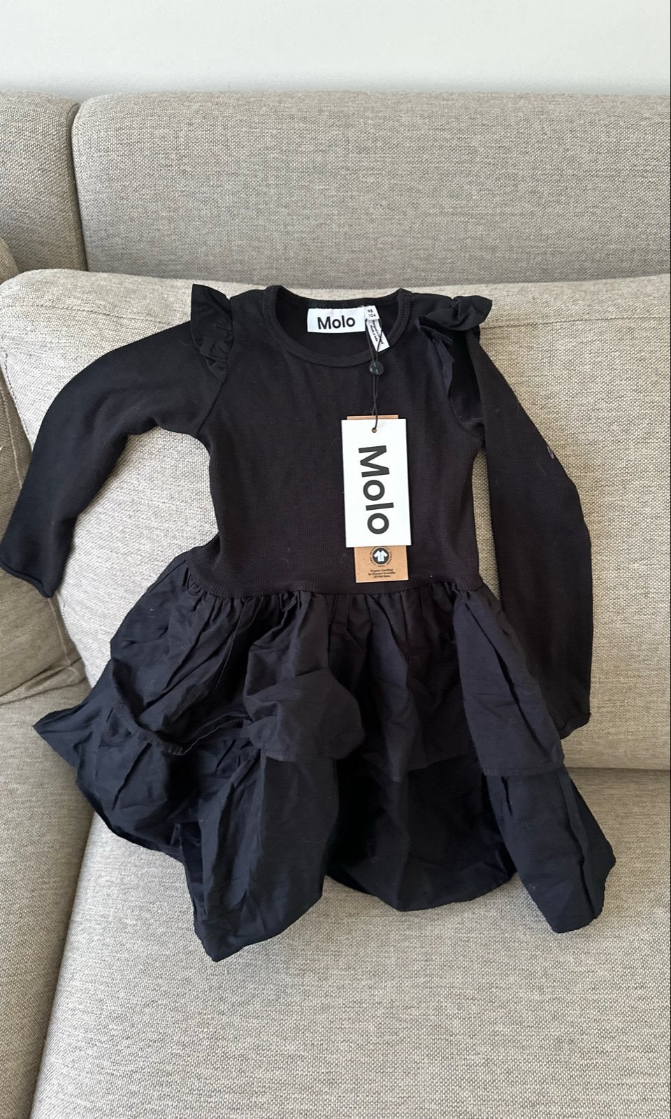 Nieuwe Molo Cathi jurk zwart - Maat 98/104 (3-4 jaar), Kinderen en Baby's, Kinderkleding | Maat 98, Ophalen of Verzenden, Nieuw