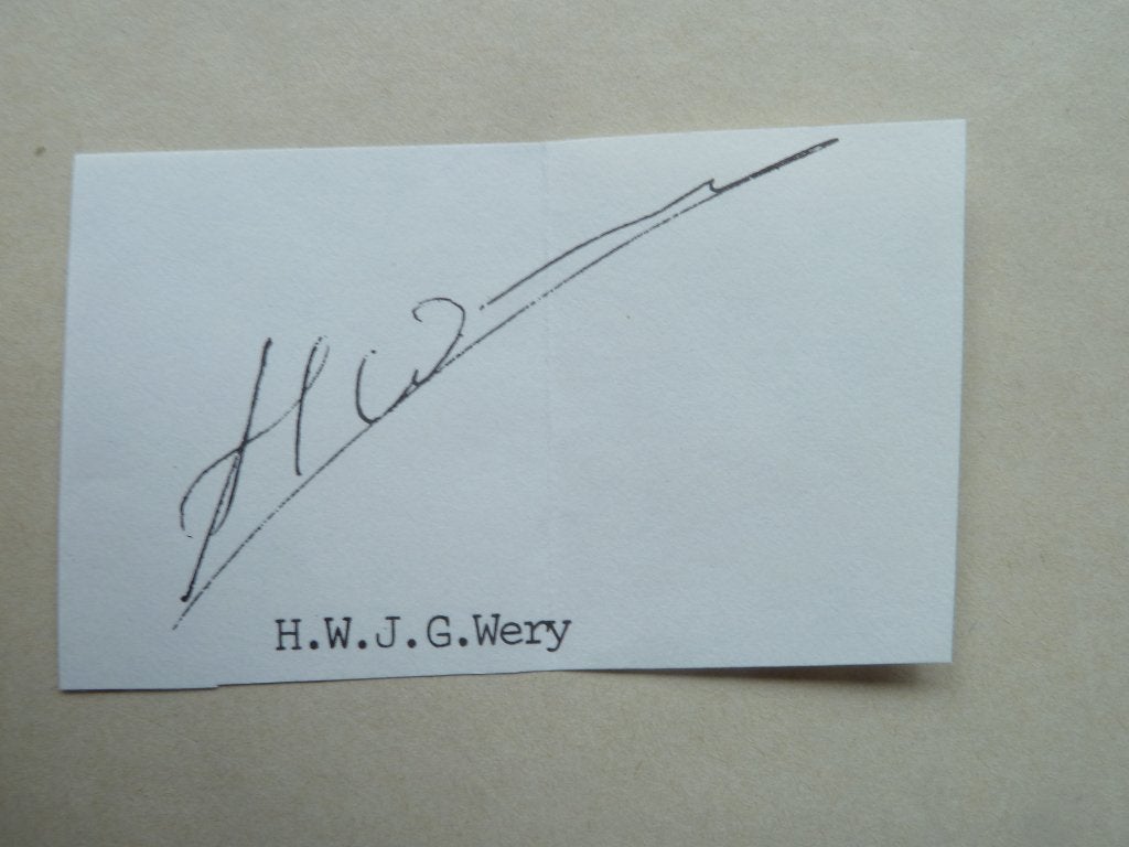 Handtekening. Henk.Wery. Feyenoord, Ophalen of Verzenden, Zo goed als nieuw, Feyenoord, Overige typen