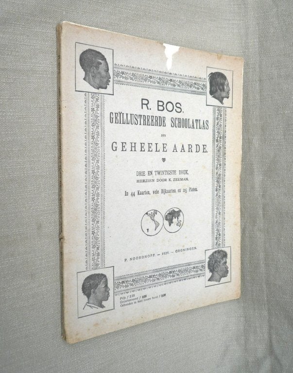 1926 R. Bos geïllustreerde schoolatlas der gehele aarde., Gelezen, Bosatlas, Ophalen of Verzenden, R. Bos.