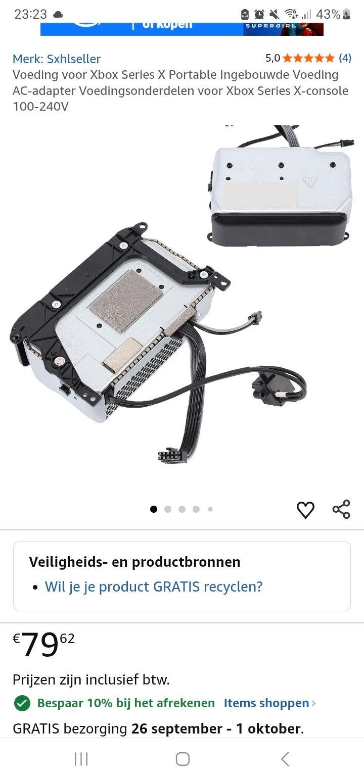 Foto 5 van xbox series x met bliksemschade goed lezen!