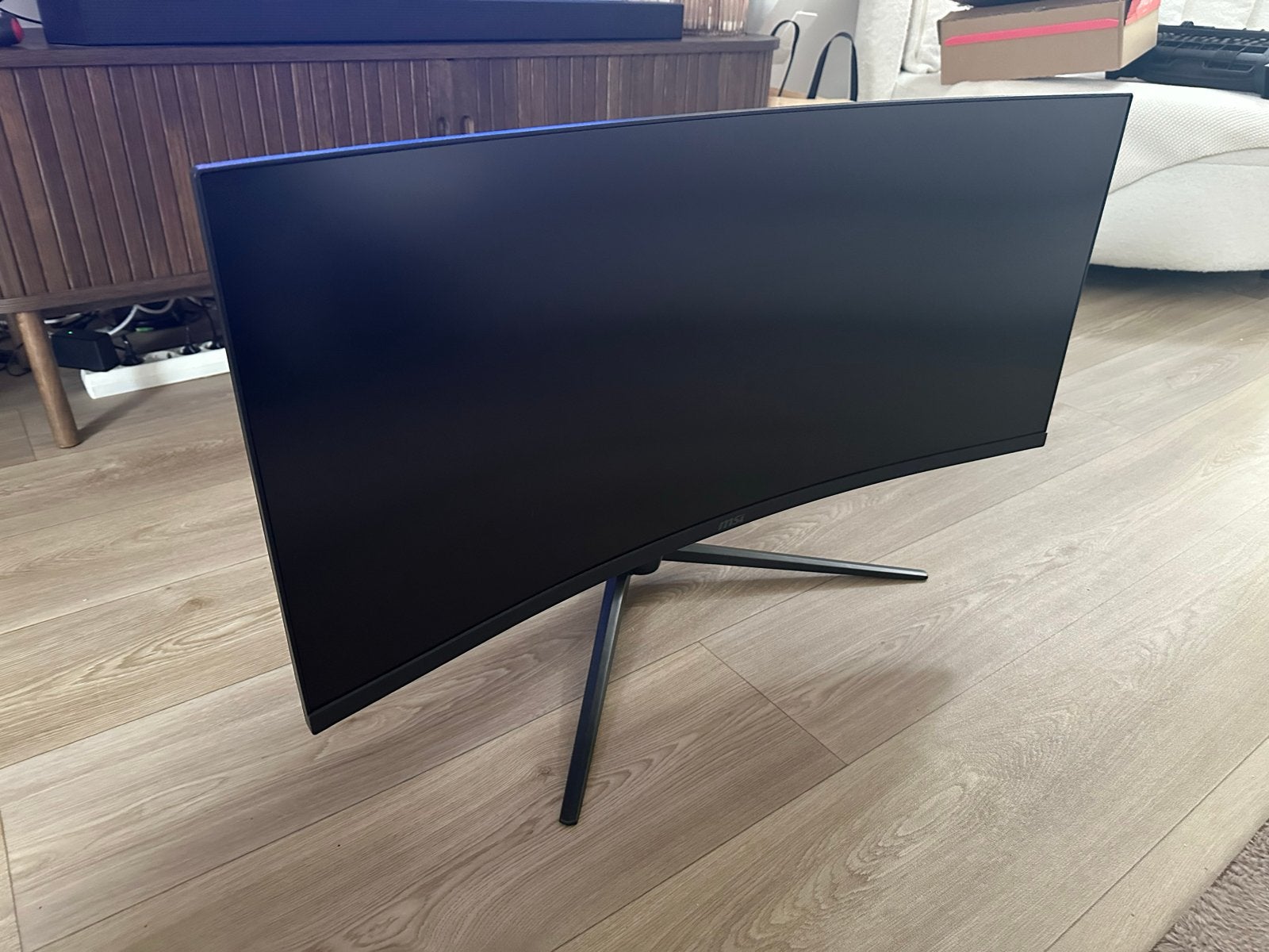 34 inch monitor - MSI MAG 342CQR E2 - 34 inch UWQHD Curved, Curved, VA, Zo goed als nieuw, 1 tot 2 ms