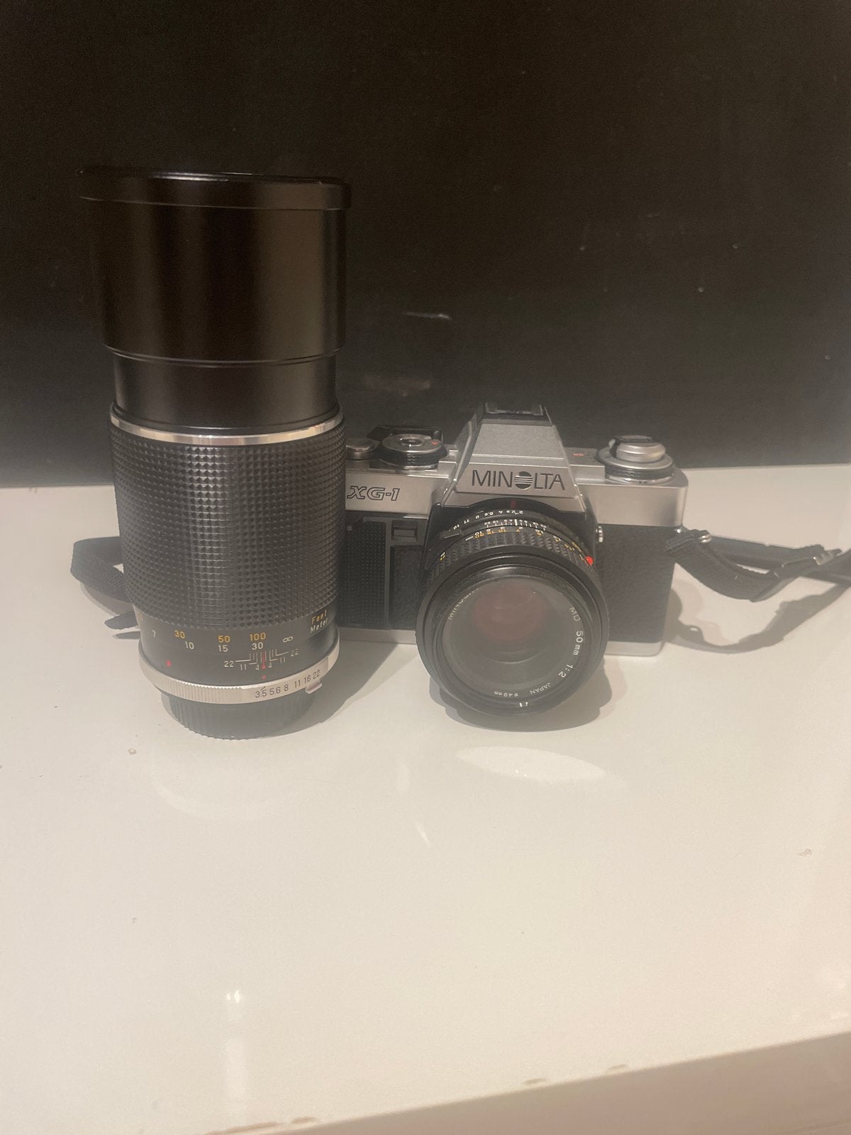 Minolta XG-1 spiegelreflexcamera - Gebruikt, Audio, Tv en Foto, Fotocamera's Analoog, Ophalen, Gebruikt, Spiegelreflex, Minolta