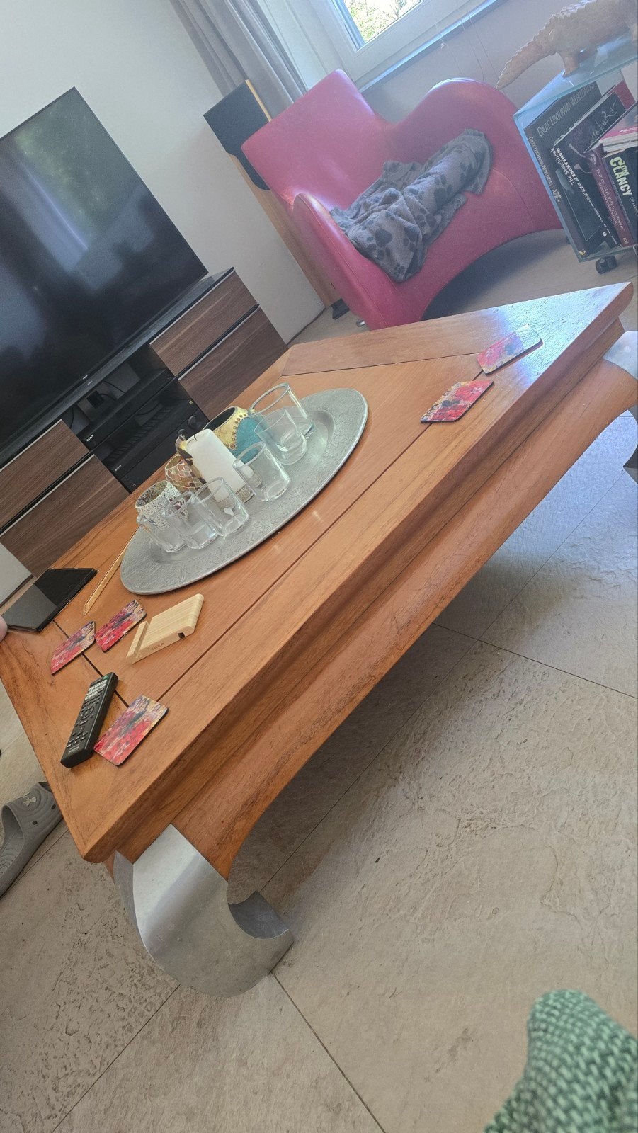 Balinese teak tafel, Ophalen, Rechthoekig, 50 tot 100 cm