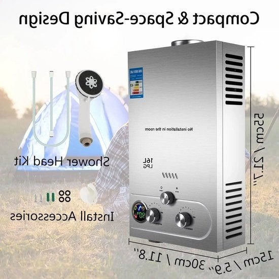 LPG Warmteboiler - Boiler - Camping Douche - Buitendouche -, Corvance B.V., Verzenden, Nieuw, Corvancebol@gmail.com