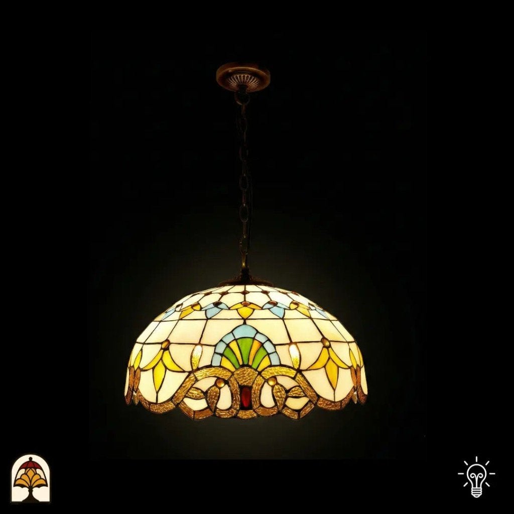 Tiffany hanglamp Barok 40 cm - handgemaakt, nieuw, Ophalen of Verzenden, Nieuw