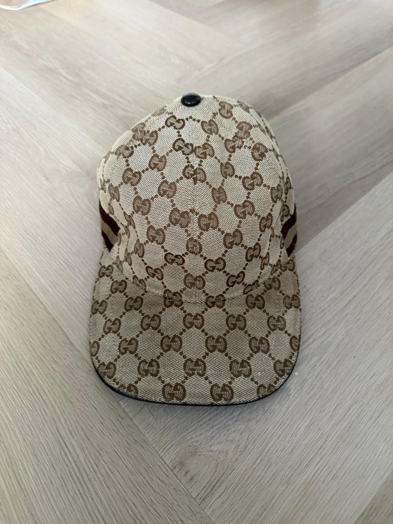 Vintage Gucci GG Canvas ORIGINEEL, Ophalen of Verzenden, Zo goed als nieuw, Pet