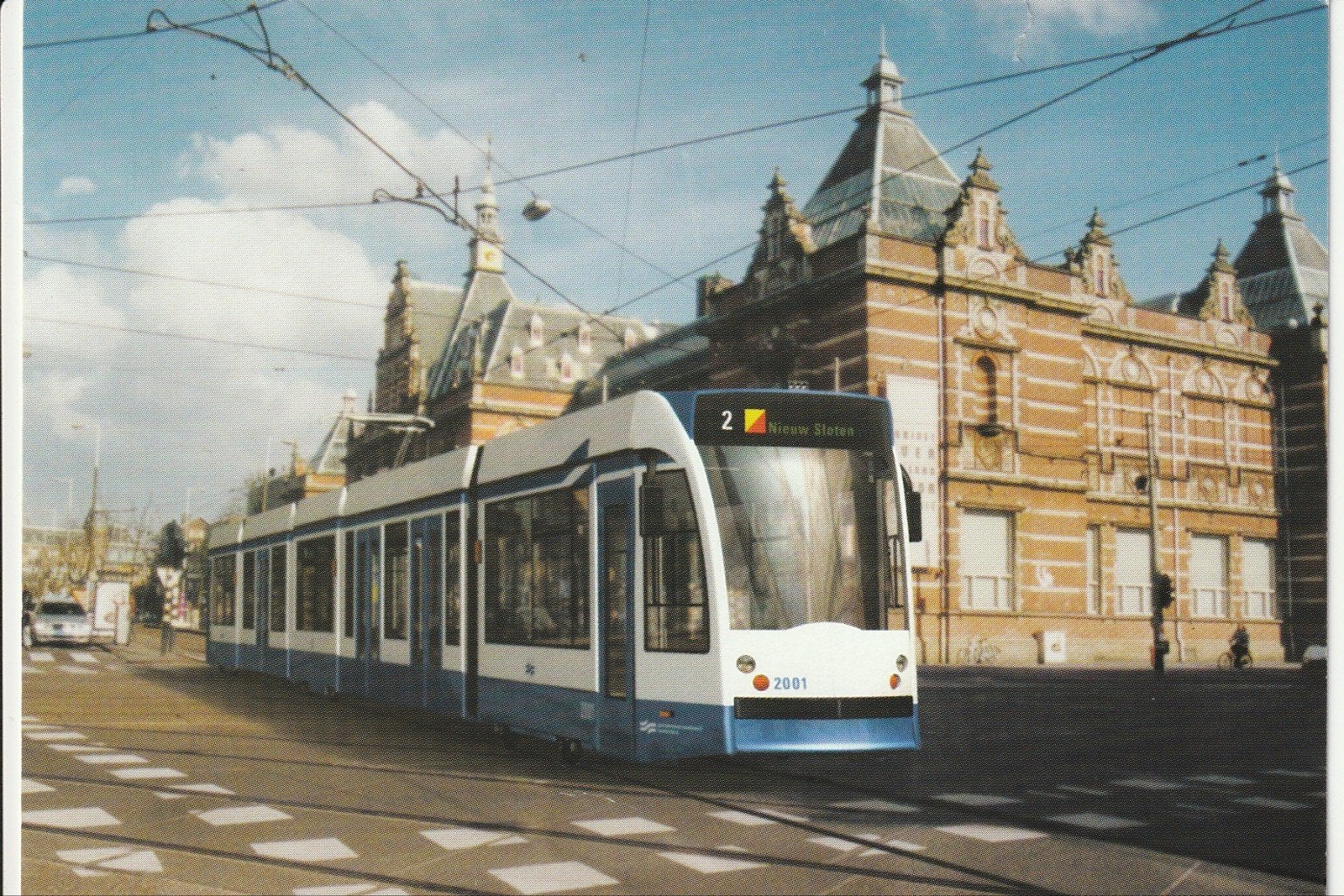 AMSTERDAM SIEMENS COMBINO GVB 2001 LIJN 2 NIEUW SLOTEN, Ophalen of Verzenden, 1980 tot heden, Gelopen, Noord-Holland
