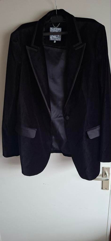 Zwart fluwelen pak maat XL, Kleding | Heren, Ophalen of Verzenden, Nieuw, Maat 56/58 (XL), Zwart