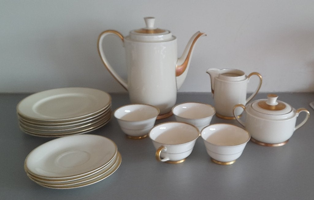 thee servies Elfenbein Kronach Bavaria "Dorit", Ophalen of Verzenden