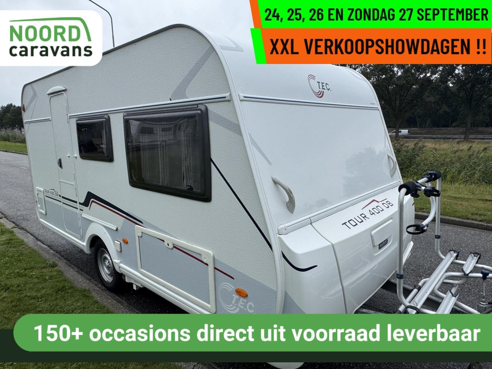 Tec 400 - XXL VERKOOPSHOW 24,25,26 & 27 SEPT. 10-17 UUR., Caravans en Kamperen, T.E.C., Bedrijf, Treinzit, Hordeur