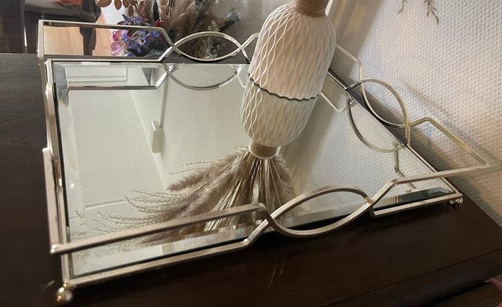 dienblad met spiegelglas, Ophalen, Met spiegel, Dienblad, Rechthoekig