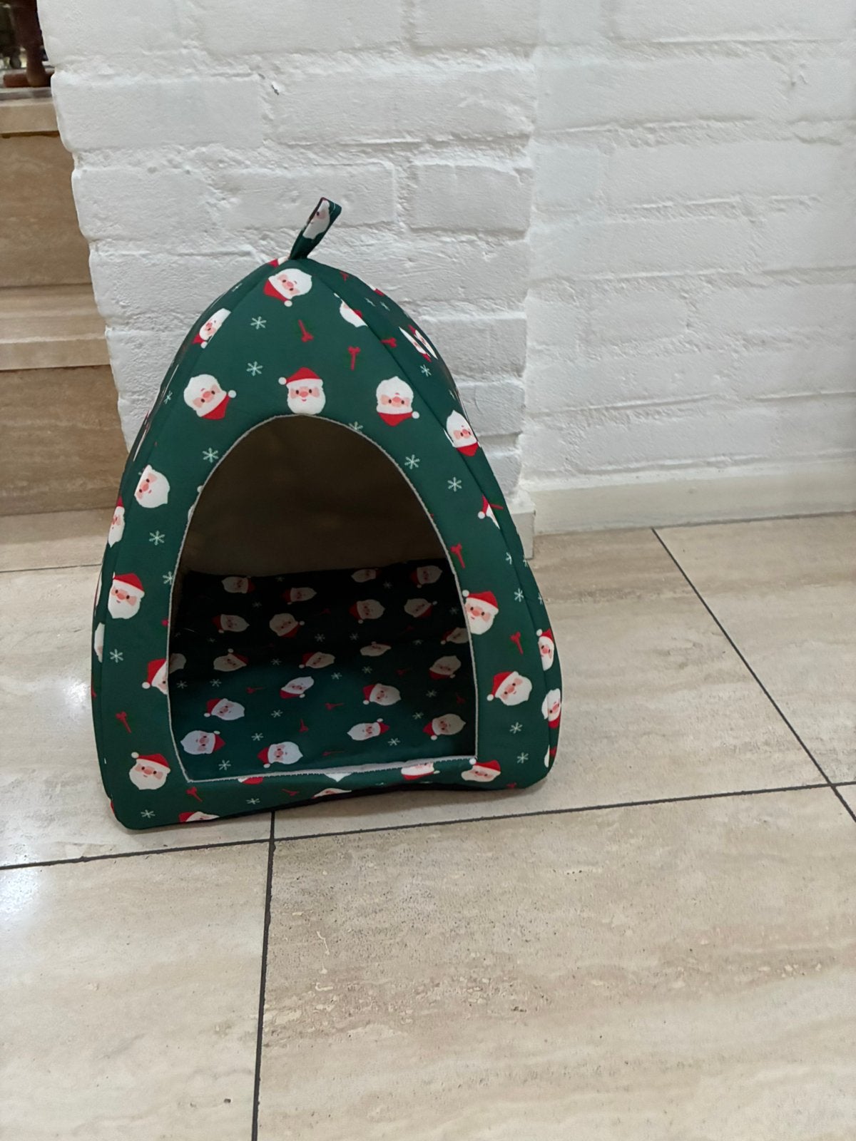 Kattenhuisje met kerstmotief, Ophalen, Nieuw, Pluche