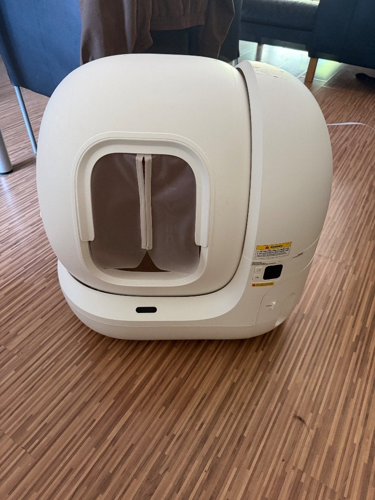 Petkit Puramax zelfreinigende kattenbak, Dieren en Toebehoren, Kattenbakken, Ophalen, Zelfreinigend, Gebruikt, Open