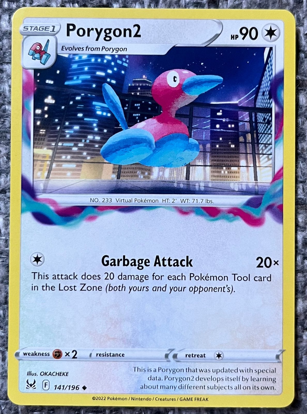 Pokémonkaart van Porygon2 • Lost Origin (141/196), Verzenden, Nieuw, Losse kaart