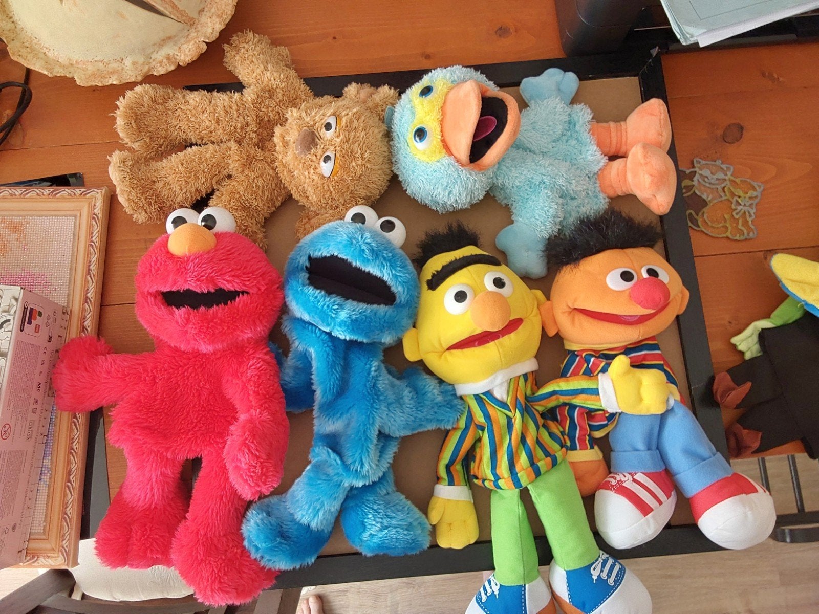 Grote collectie Sesamstraat handpoppen: Bart, en Ernie e.a, Ophalen, Gebruikt, Overige merken, Overige karakters