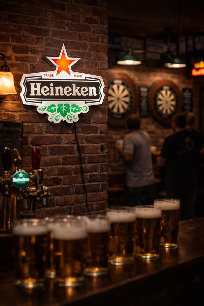 Nieuwe Heineken LED lamp - Perfect voor bar of mancave, Ophalen of Verzenden, Nieuw