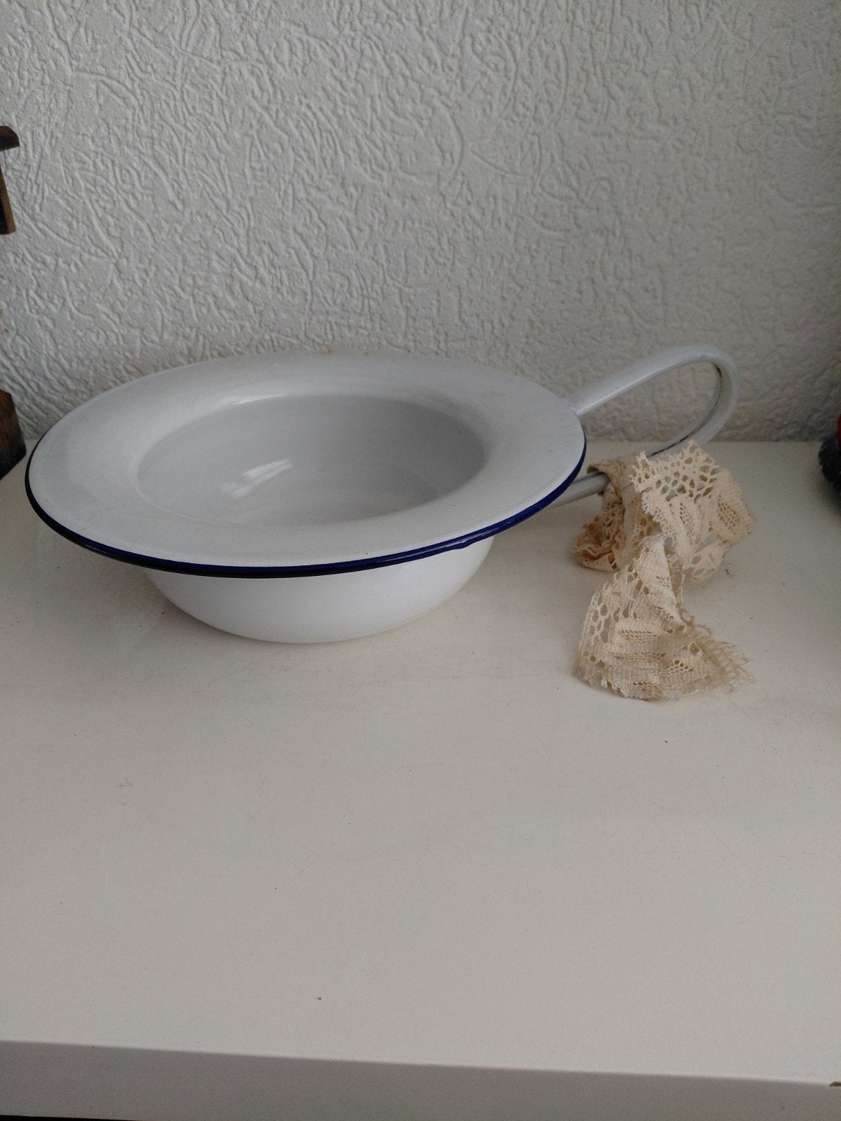 Vintage email ondersteek / bedpan, Ophalen of Verzenden