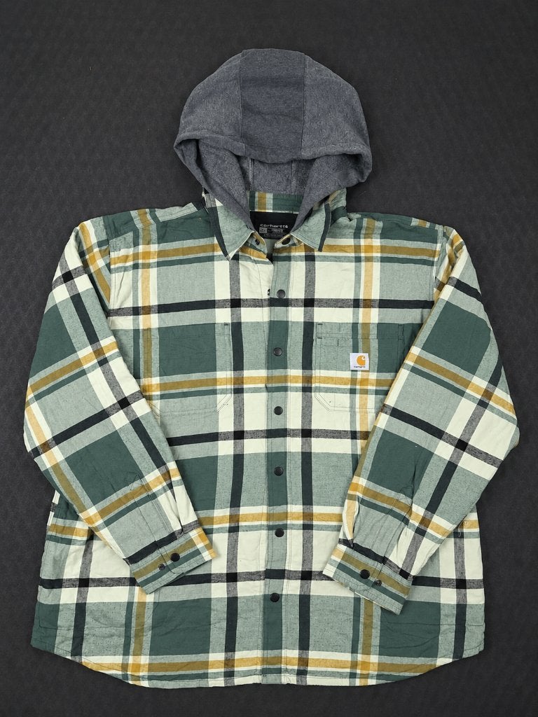Carhartt Jacket Heren | Maat XXL | Groen Oker Geruit, Carhartt, Overige maten, Ophalen of Verzenden, Zo goed als nieuw