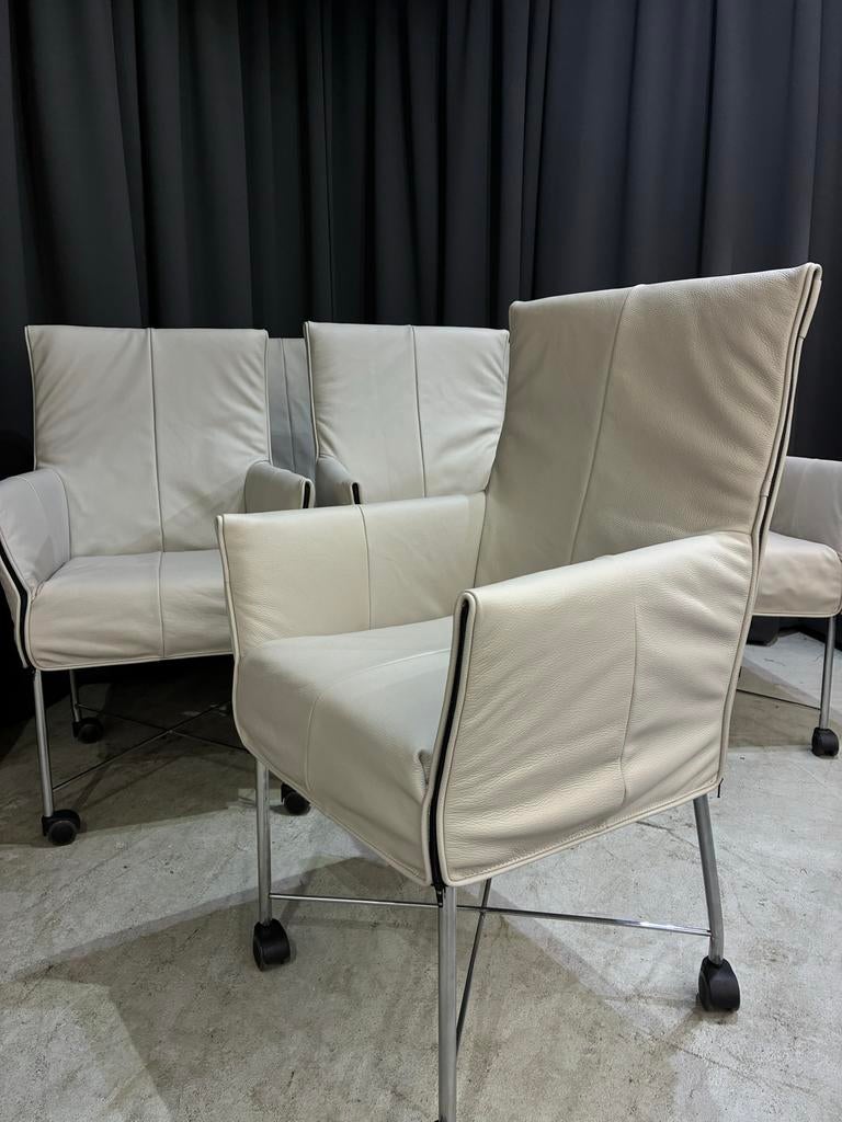 6 Nieuw refurbished Montis Chaplin stoelen, Huis en Inrichting, Stoelen, Ophalen, Overige kleuren, ., Leer